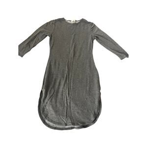 Girl N' Lady Long Sleeve Gray T-Shirt Casual Dress Women's Size S/M